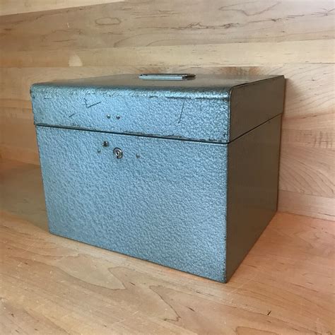 Vintage Steel File Box Midcentury 1950s Port